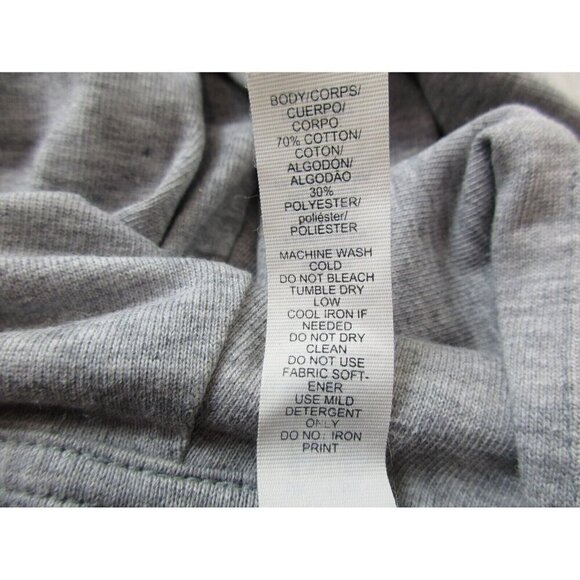 adidas Hoodie Womens Small Gray Black Cotton Long Sleeve Spell Out Logo Pullover - Picture 6 of 10